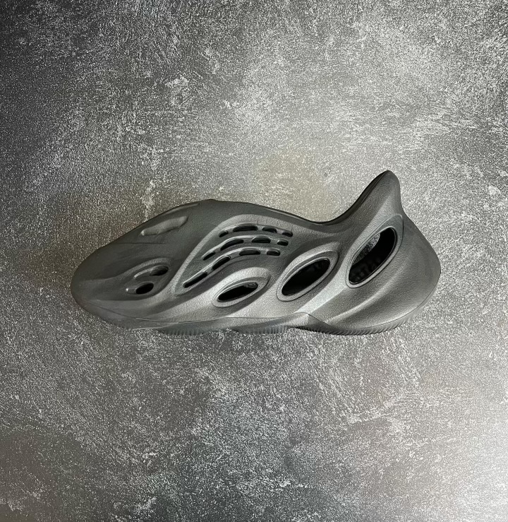 Adidas Yeezy Foam Runner dark grey sculpted foam silhouette side view