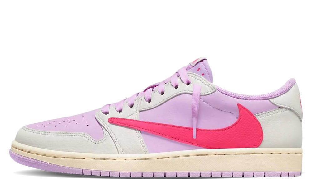 Travis Scott x Air Jordan 1 Low OG Shy Pink side profile